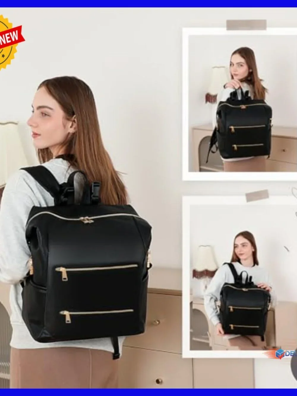 Large Diaper Backpack with 15 Pockets, Insulated Compartments, Changing Pad